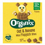 Bio-Haferflocken und Bananenwürfel, +12 Monate, 4x20g, Organix