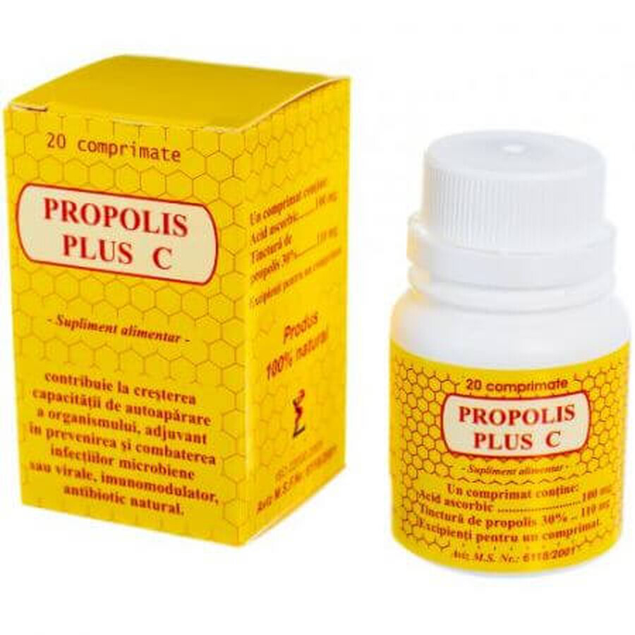 Propolis Plus C, 20 comprimate, Elidor