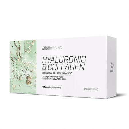 Acid Hialuronic si Colagen, 120 capsule, BioTech USA