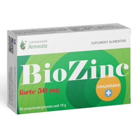 Biozinc Forte, 50 mg, 40 Tabletten, Remedia