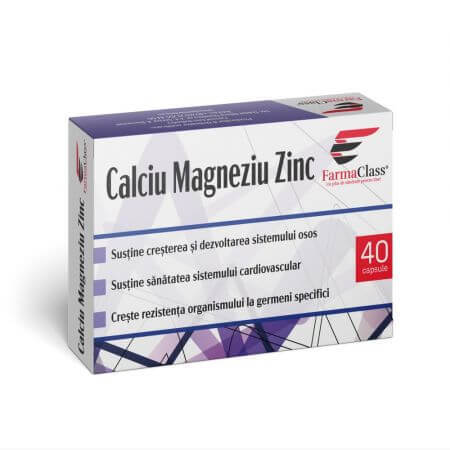 Calcium Magnesium Zink, 40 Kapseln, FarmaClass