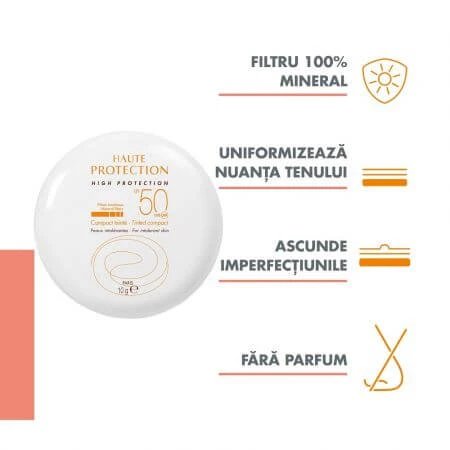 Fond de teint Haute Protection SPF 50+ Compact Beige, 10 g, Avène
