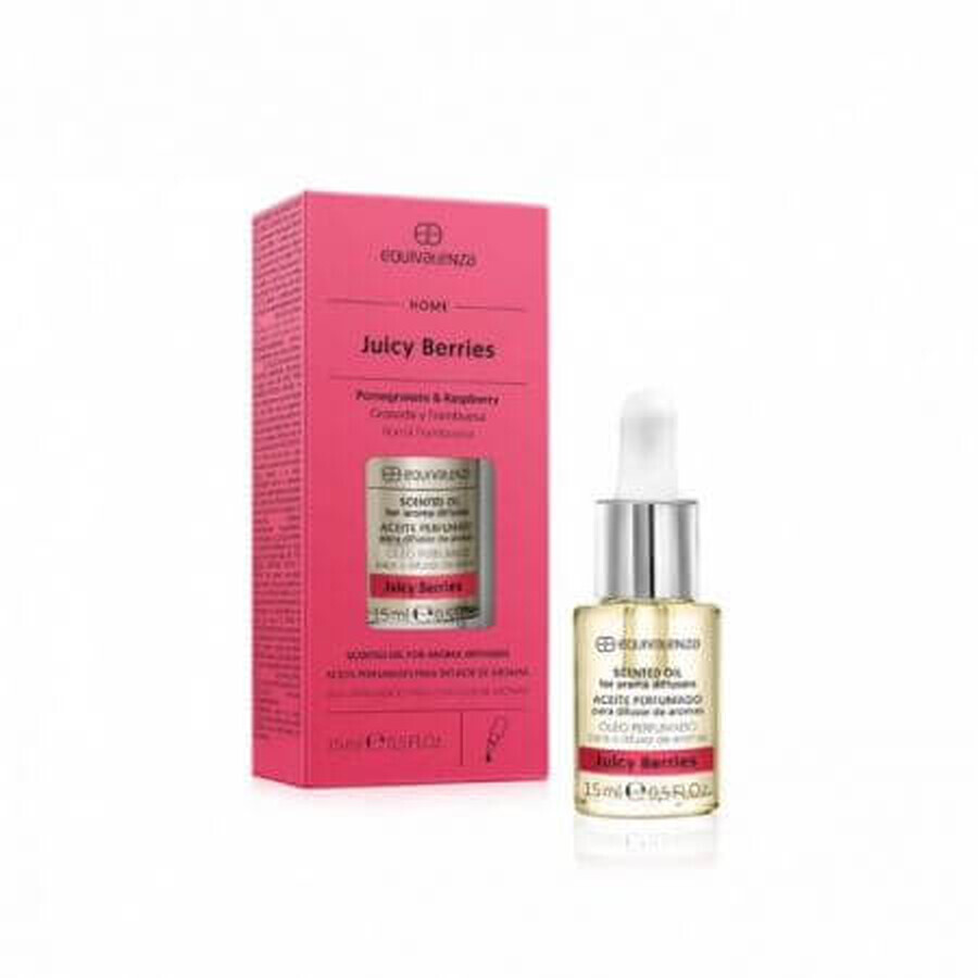 Ulei parfumat solubil in apa cu aroma de rodie si zmeura Juicy Berries, 15 ml, Equivalenza