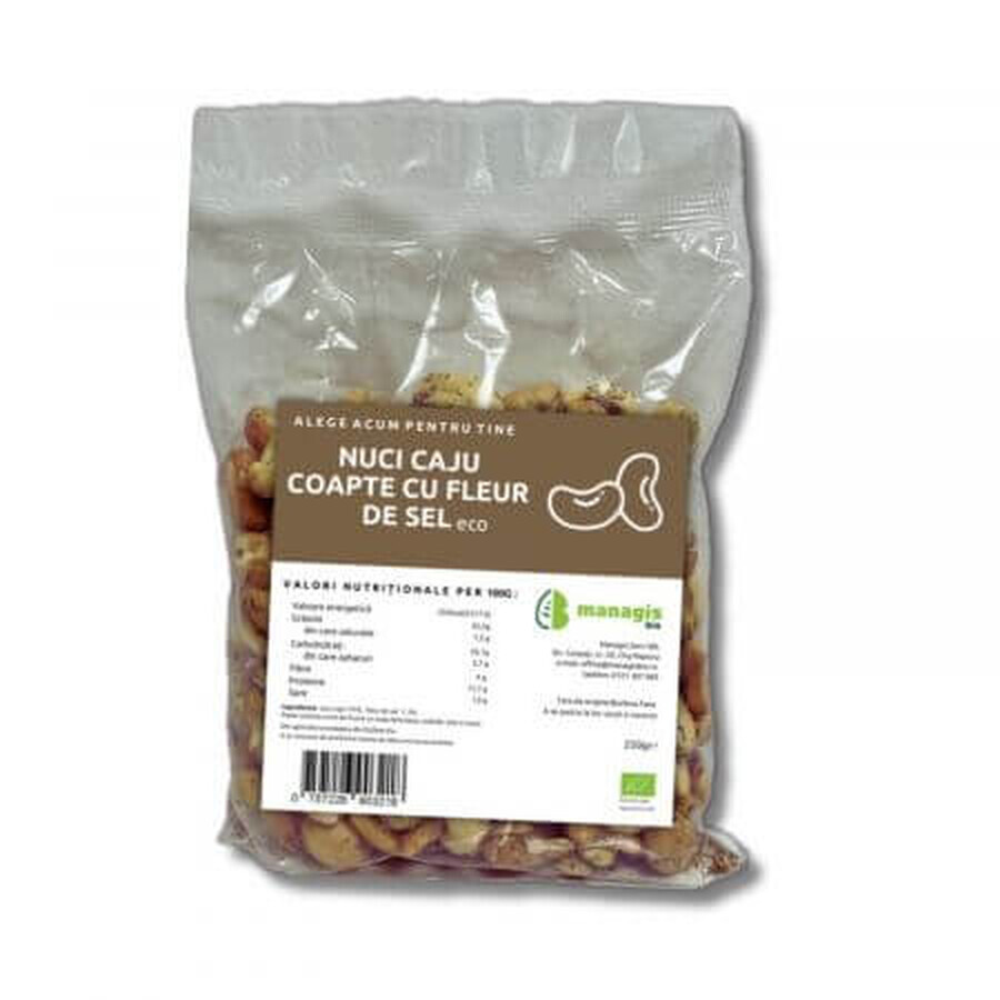 Bio Cashewnüsse mit Fleur de Sale, 250 g, Kasana