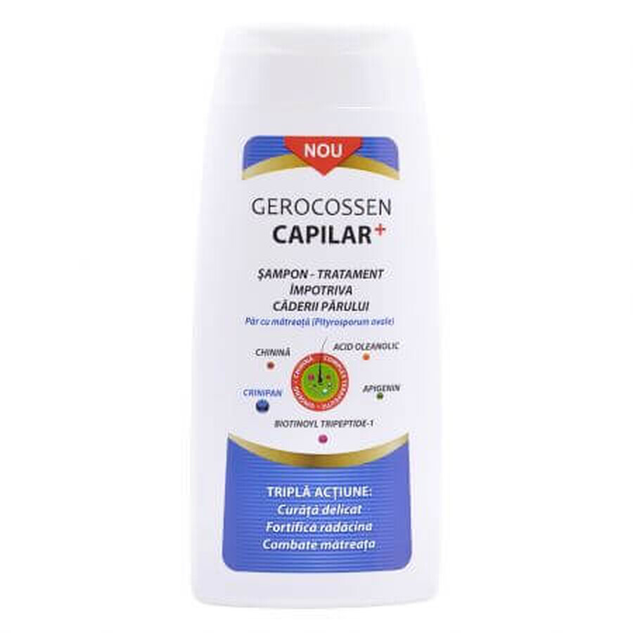 Shampoo treatment against hair loss with dandruff Capilar+, 275 ml, Gercossen