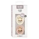 Set 2 suzete Colour Latex, 18-36 luni, Ivory/Blush, Bibs