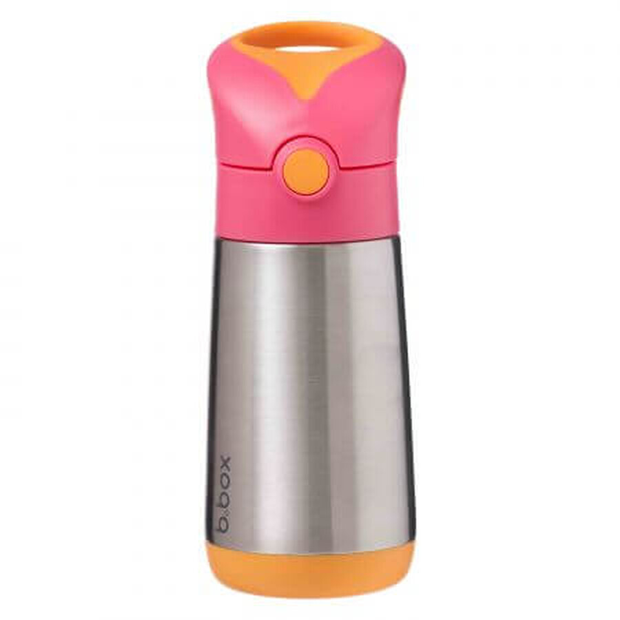 Thermoskanne mit Strohhalm, 350 ml, Pink/Orange, BBOX