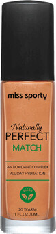 Miss Sporty Naturally Perfect Match fond de ten 20 Warm, 1 buc