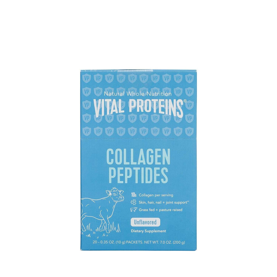 Vital Proteins® Collagen Peptides, Peptide de Colagen fara Aroma, 1 plic, 10 g, GNC