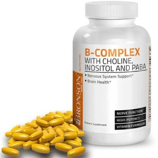 B-complex z choliną, inozytolem i PABA, 100 kapsułek, Bronson Laboratories
