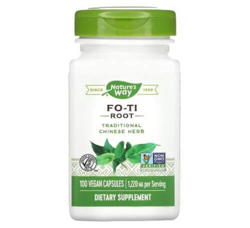 Fo-Ti Wurzel 610mg Nature's Way, 100 Kapseln, Secom