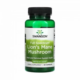 Ciuperca Coama Leului, 500 mg, 60 capsule, Swanson