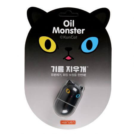Oil Monster Matte Black Anti-Talg-Massagegerät aus Vulkanstein, 1 Stück, Haruen