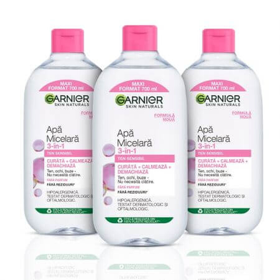 Pachet Apa micelara pentru ten sensibil Skin Naturals, 3x700 ml, Garnier