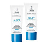 Aknet Comfort Cover Grundierungspackung für akneanfällige Haut, Farbton 101 elfenbein, SPF 30, 2x30 ml, BioNike