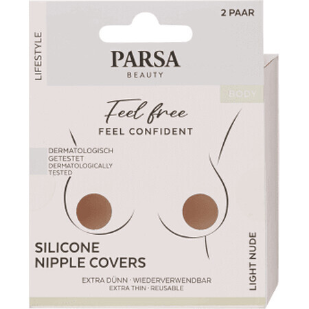 Parsa Beauty Silikon-Stilleinlagen mit Kleber, 4 Stück.