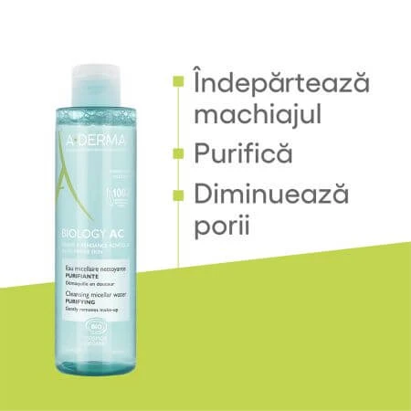 A-Derma Biology AC Apa micelara purificatoare , 200 ml