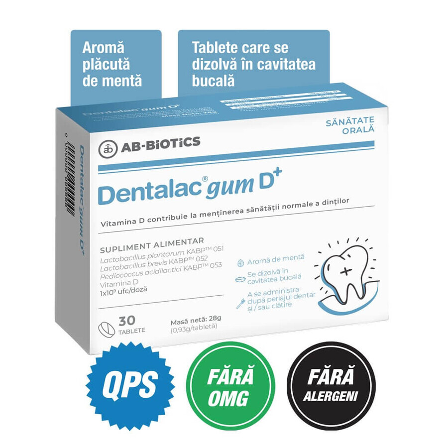 Dentalac Zahnfleisch D+, 30 Tabletten, Ab-Biotics