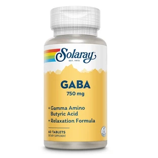 Gaba 750 mg Solaray, 60 tabletek, Secom