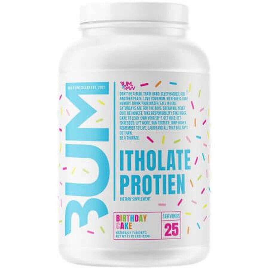Birthday Cake Cbum Series Itholate Protein Powder Molkenprotein-Isolat mit Geburtstagskuchen-Geschmack, 820 g, Raw Nutrition