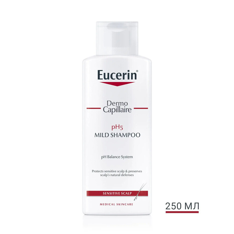 Eucerin Dermo Capillary Mildes Shampoo mit ph5 für empfindliche Kopfhaut, 250 ml