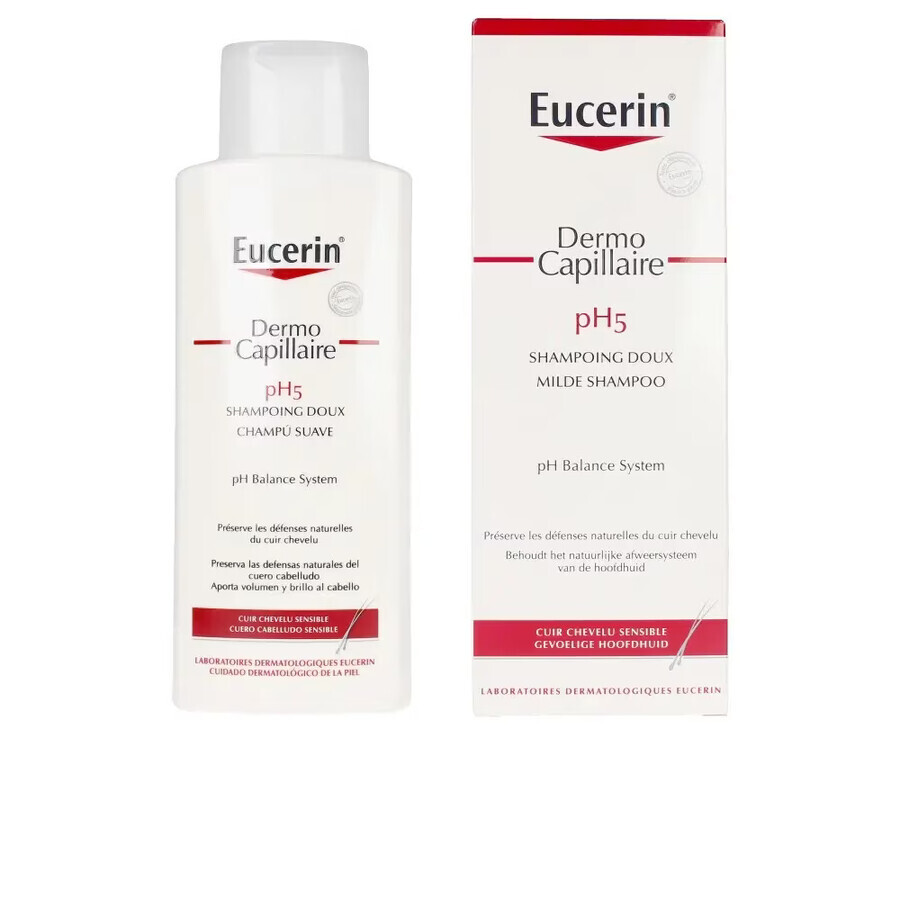 Eucerin Dermo Capillary Mildes Shampoo mit ph5 für empfindliche Kopfhaut, 250 ml