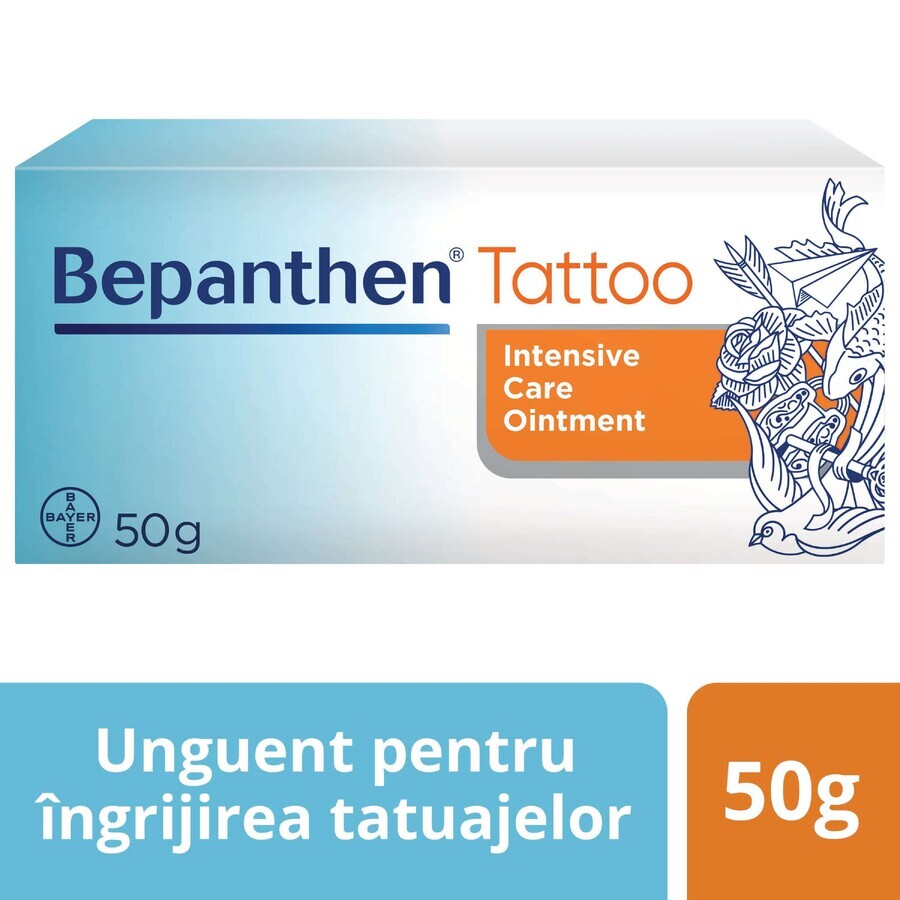 Unguento per la cura dei tatuaggi Bepanthen Tattoo, 50 g, Bayer