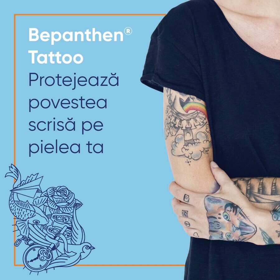 Unguento per la cura dei tatuaggi Bepanthen Tattoo, 50 g, Bayer