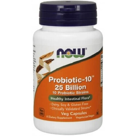 Probiotic-10 25 Billionen x 30 Kapseln, Now Foods