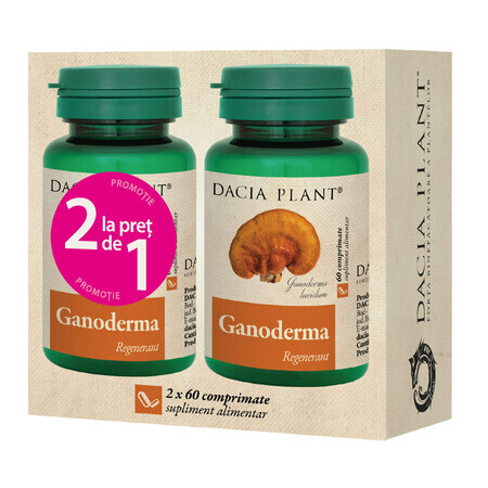 Ganoderma, 60 comprimate, 1+1, Dacia Plant