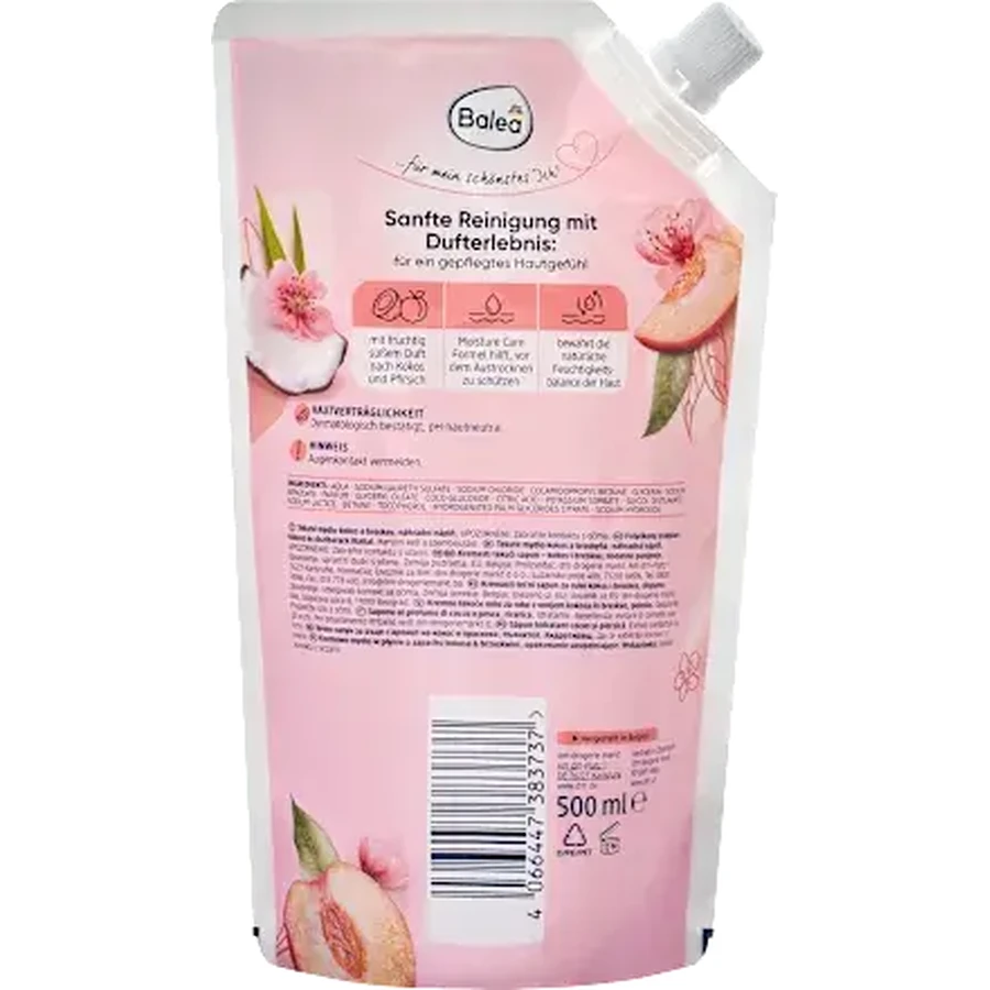 Balea Rezervă săpun lichid piersici, 500 ml