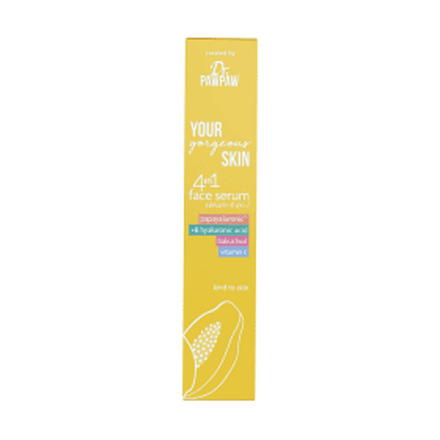 Dr. PawPaw Ser facial vegan 4în1 cu papayaluronic, 30 ml