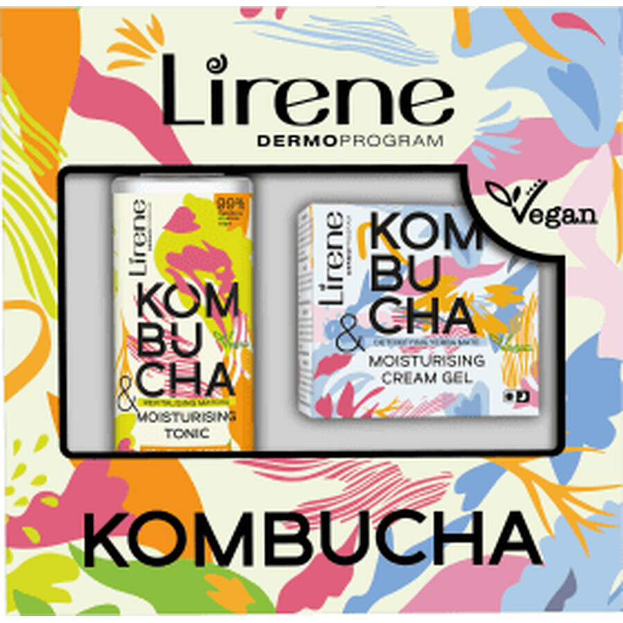 Lirene Set cadou KOMBUCHA cremă-gel și toner hidratant, 1 buc