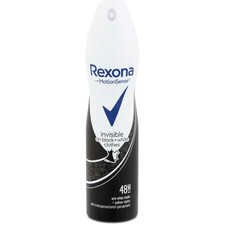 Rexona Deodorant unsichtbares Spray schwarz/weiß, 150 ml