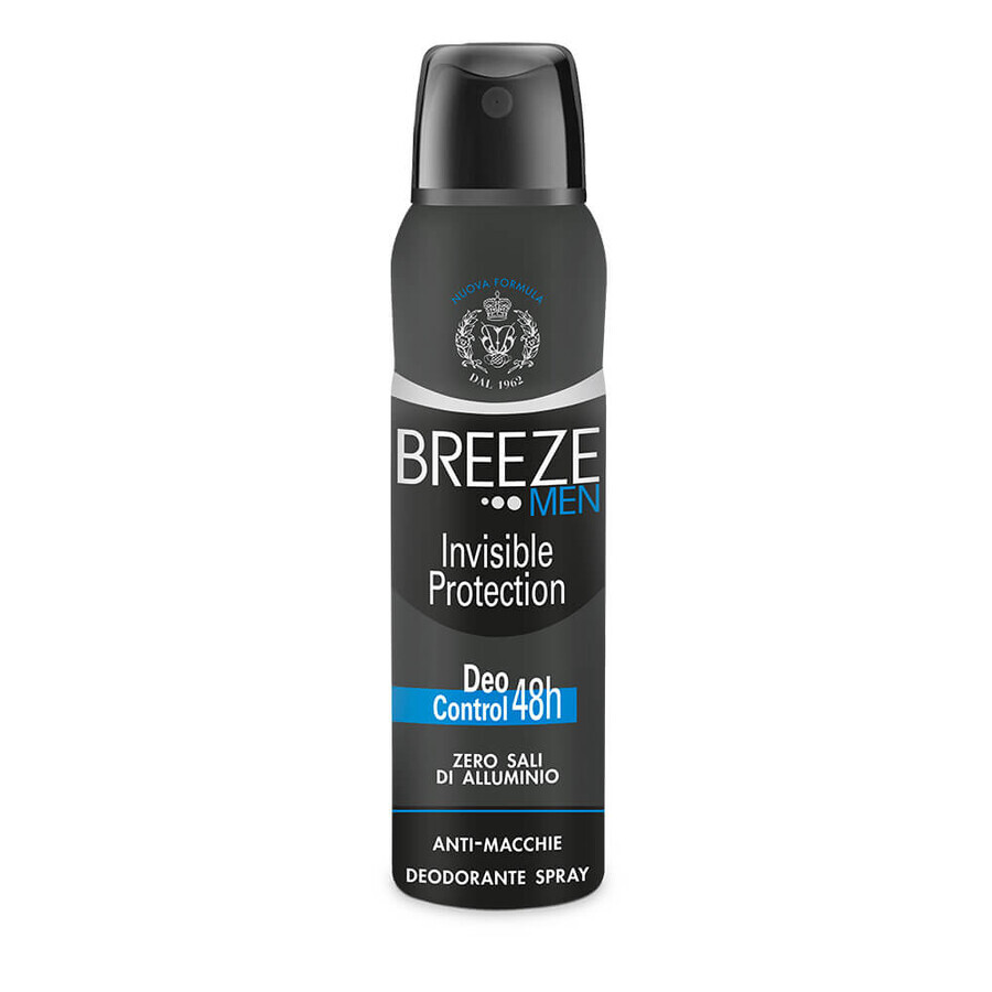 Invisible Protection Aluminiumfreies Deodorant-Spray für Männer, 150 ml, Breeze