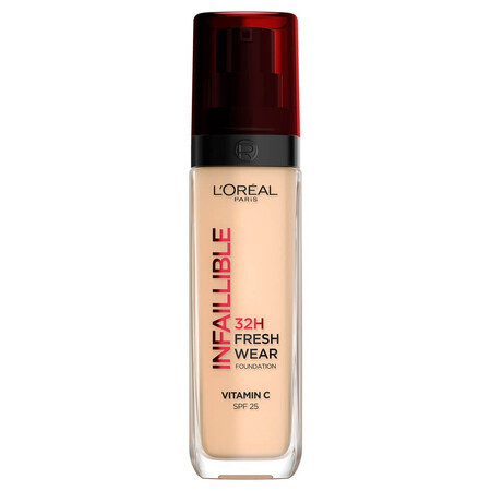 Infaillible 32H Fresh Wear 100 Fair-Light Transfer-Resistant Foundation, 30 ml, L'Oreal