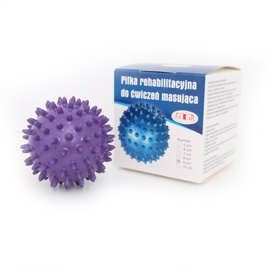Antar lila Recovery-Massageball, 9 cm, 1 Stück, Biogenetix