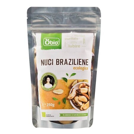 Nuci braziliene raw bio, 250 g, Obio