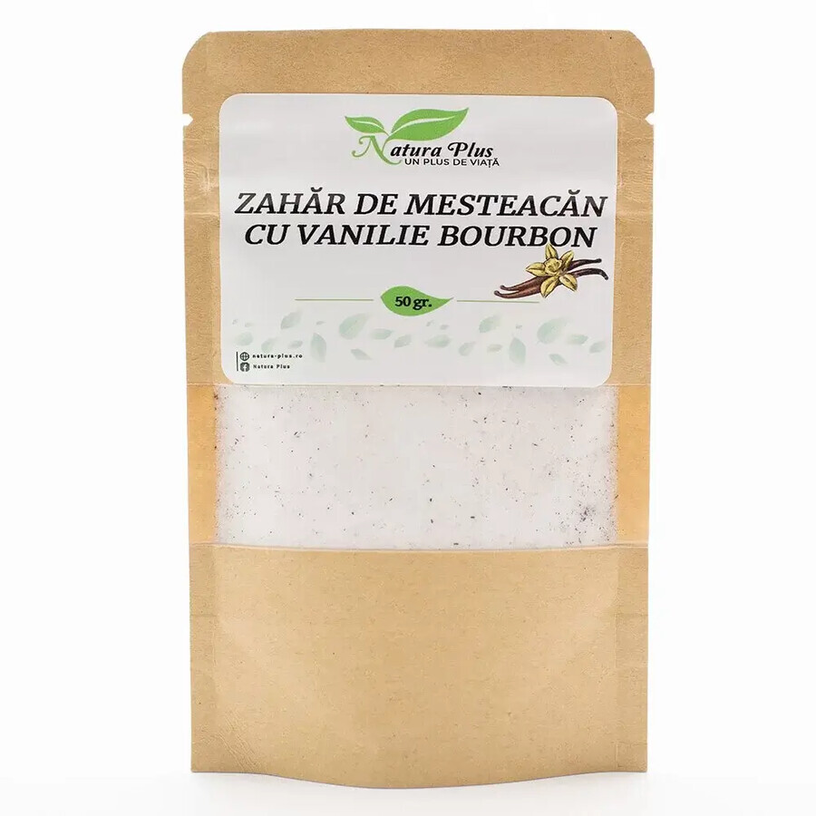 Zahar de mesteacan cu vanilie Bourbon, 50 g, Natura Plus