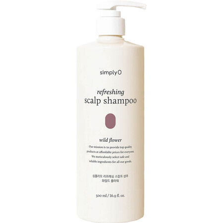 Sampon hipoalergenic Wild Flower Refreshing Scalp, 500 ml, Simplyo