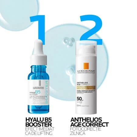 La Roche-Posay Hyalu B5 Booster Ser concentrat antirid cu efect imediat ca de lifting , 15 ml