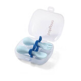 Ergonomic cutlery set, Blue, Babyono