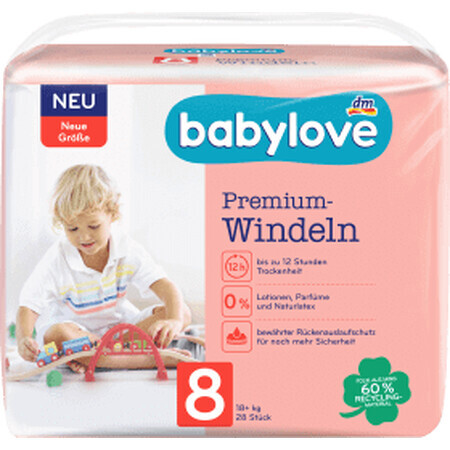 Babylove Scutece Premium mărimea 8, 28 buc