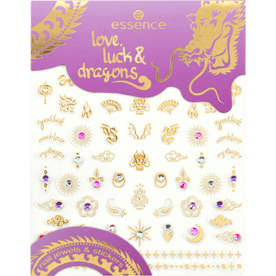 Essence Sticker unghii love, luck & dragons No.01 Mani-festing Love & Luck, 73 buc
