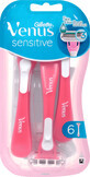 Gillette Venus Sensitive Skin Rasiermesser, 6 St&#252;ck