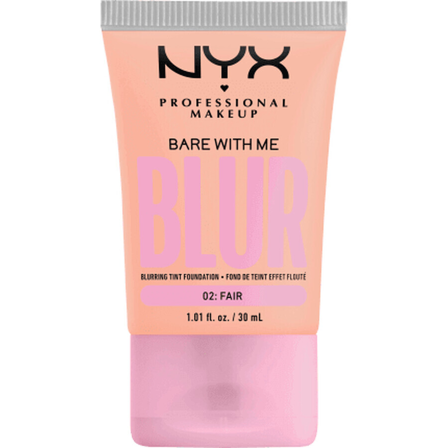 Nyx Professional MAKEUP Fond de ten Bare With Me Blur Tint 02 Fair, 30 ml
