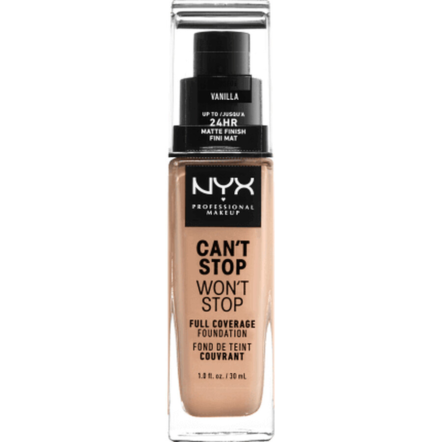 Nyx Professional MAKEUP Fond de ten Can't Stop Won't Stop 06 Vanilla, 30 ml