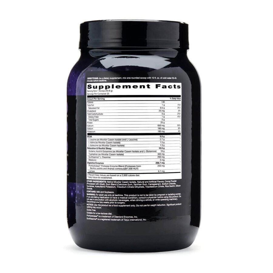 Beyond Raw Iso-casein P.m., Iso-cazeina, Cu Aroma De Ciocolata, 1020 g, GNC