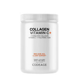 Codeage Collagen Vitamin C+, Colagen Hidrolizat cu Vitamina C si Acid Hialuronic, 283 g, GNC