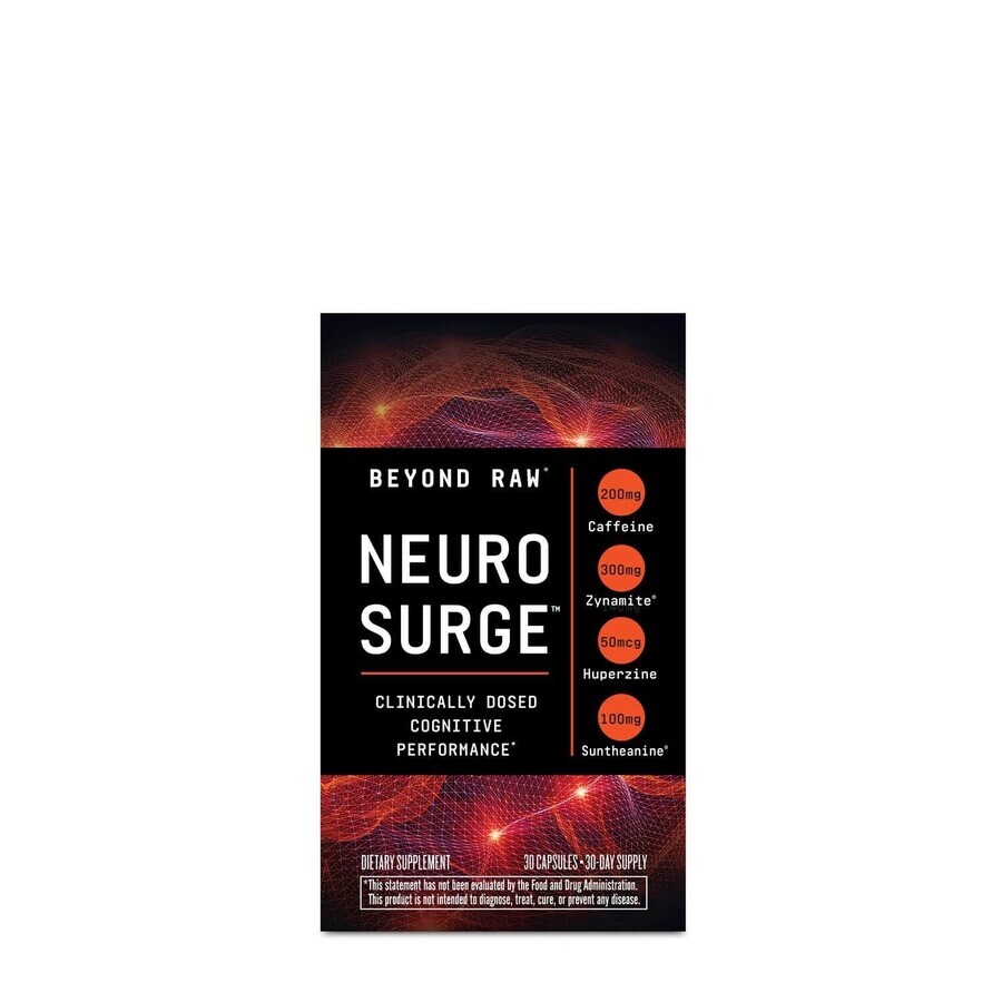 Beyond Raw Neuro Surge, Nootropic Formel für kognitive Leistung, 30 cps, GNC